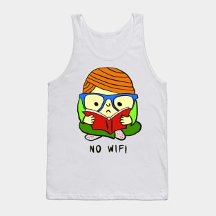 Bookworm No Wifi Funny Graphic Gift Tank Top